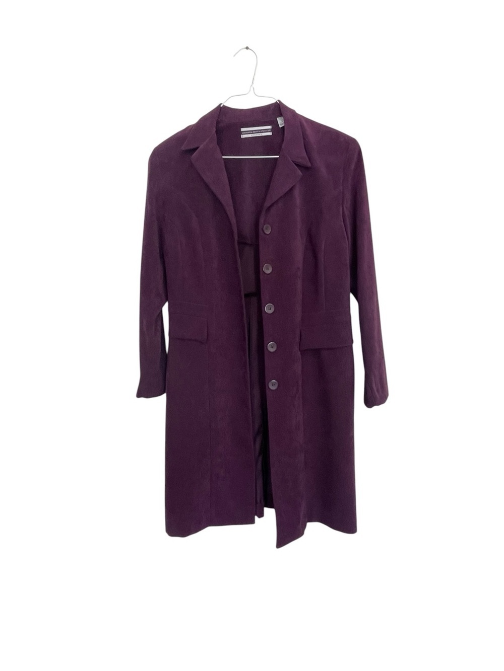 Amanda Smith Petites Purple Blazer Jacket Size 8P Longline Career